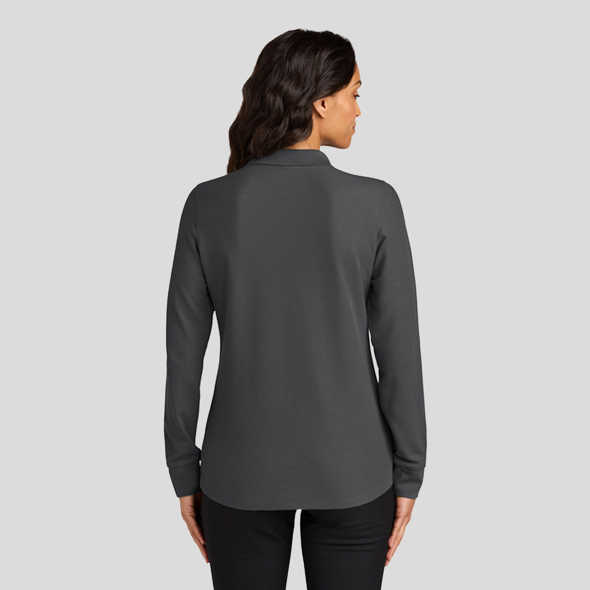 Womenβs Wearever Signature Pique Long Sleeve Polo | Storm Grey