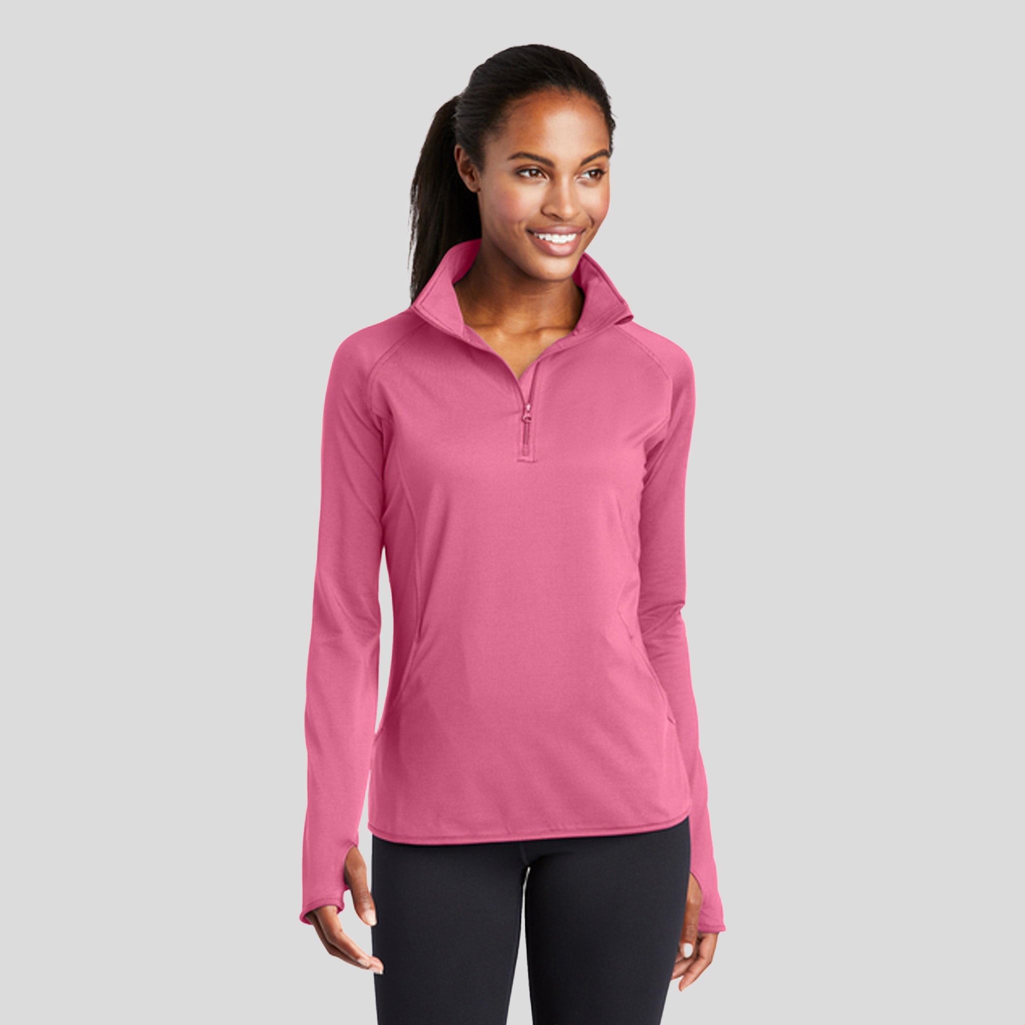 Women's Sport-Wickยฎ Stretch 1/4-Zip Pullover | Dusty Rose