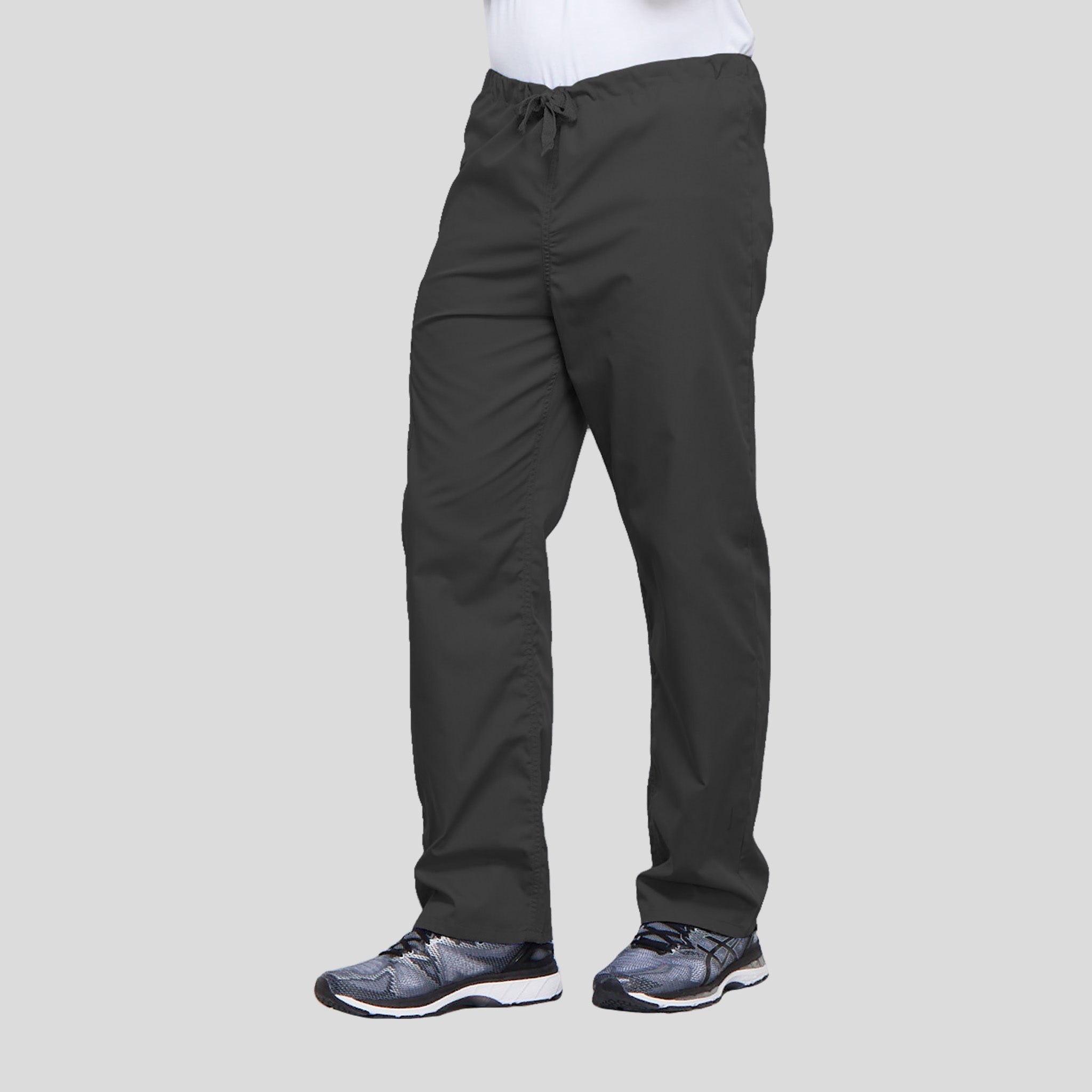 Unisex Drawstring Cargo Scrub Pant | Pewter
