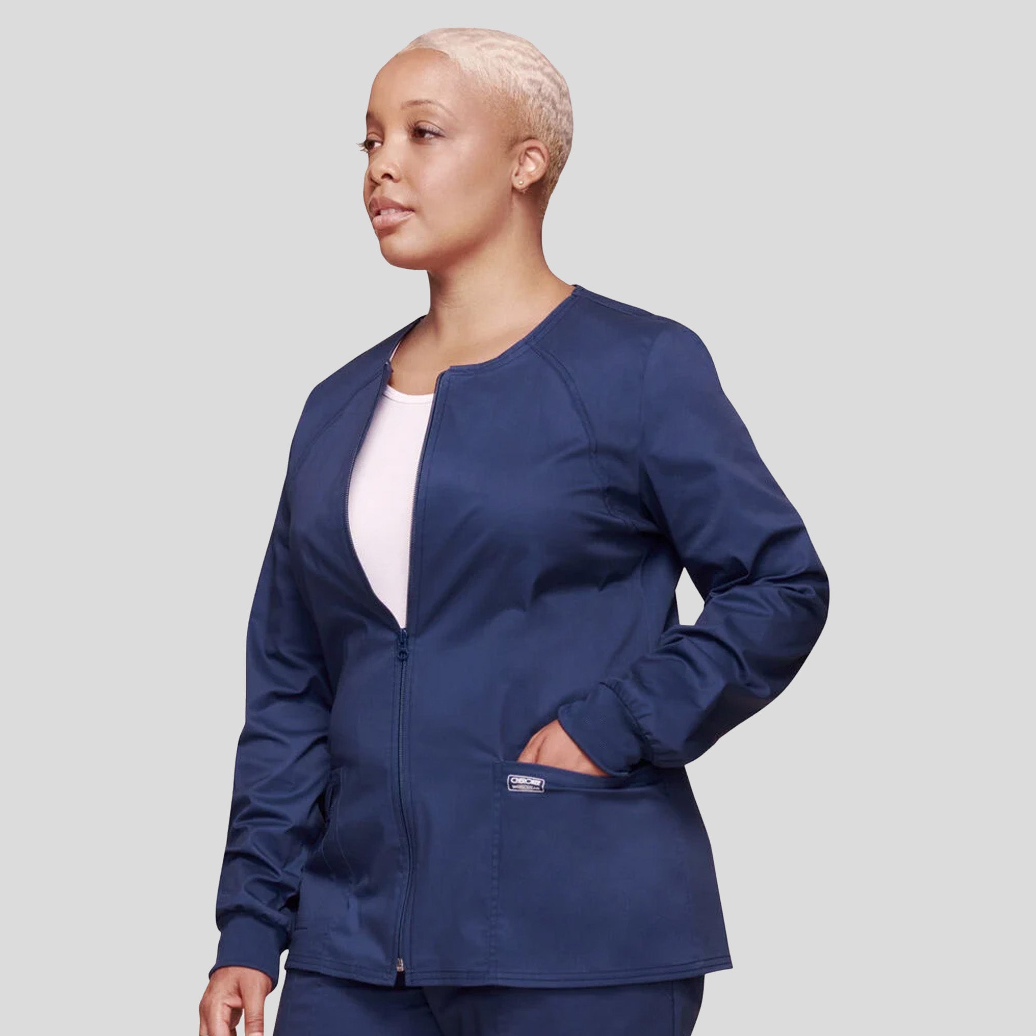 Women's Zip Front Warm Up | Navy
