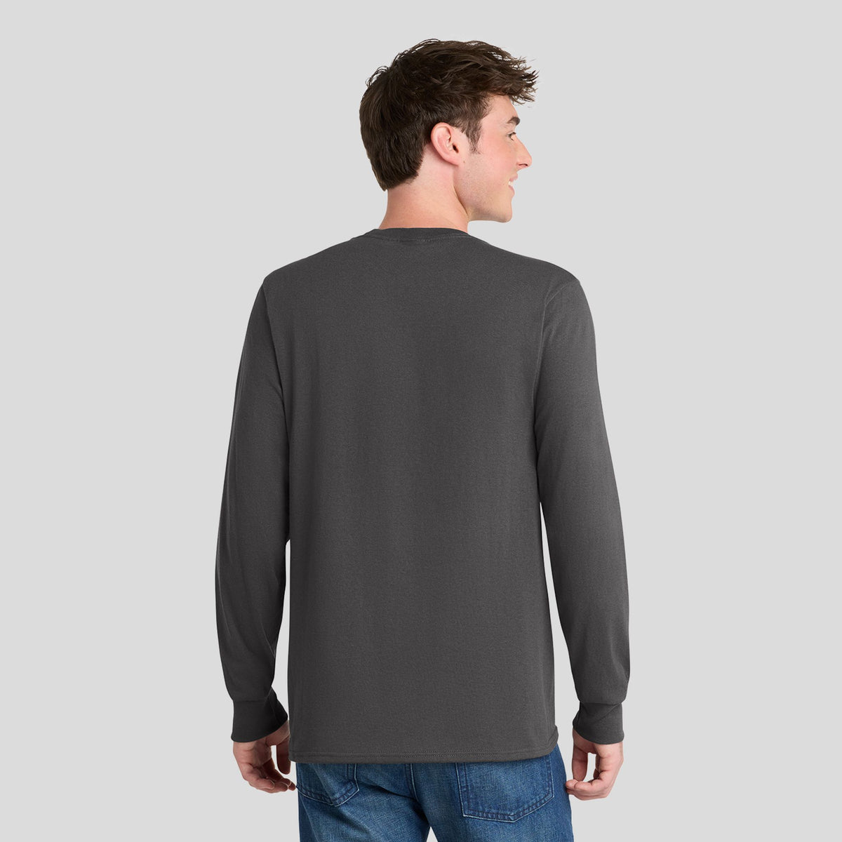 Long Sleeve Core Blend Tee | Charcoal