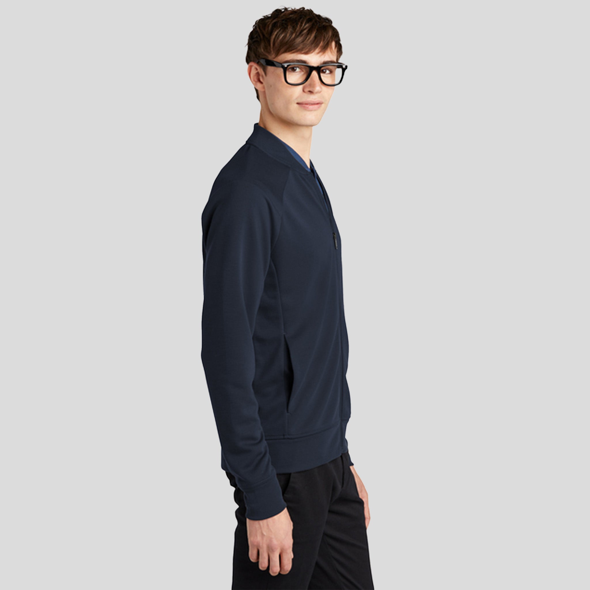 Double-Knit Bomber | Night Navy