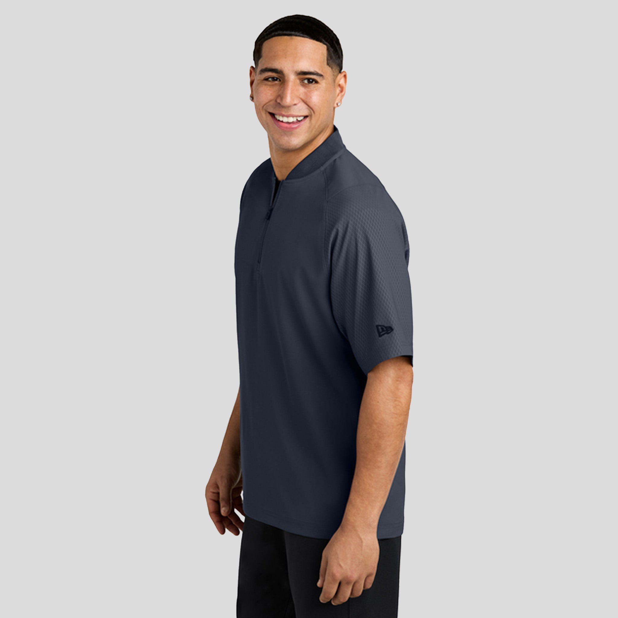 Cage Short Sleeve 1/4-Zip Jacket | True Navy