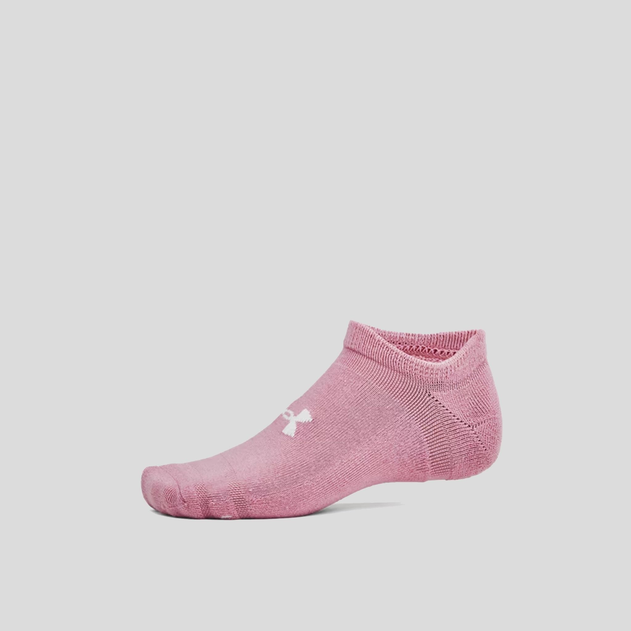 Unisex UA Essential Cushion 6-Pack No Show Socks | Pink Elixir
